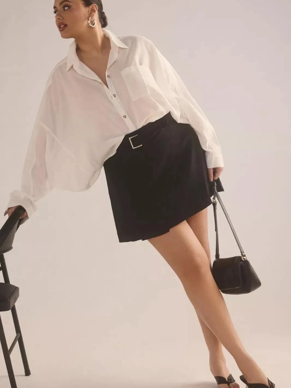 Pilcro Batwing Back Ruffle Anthropologie Buttondown White Kimono Top XXSP